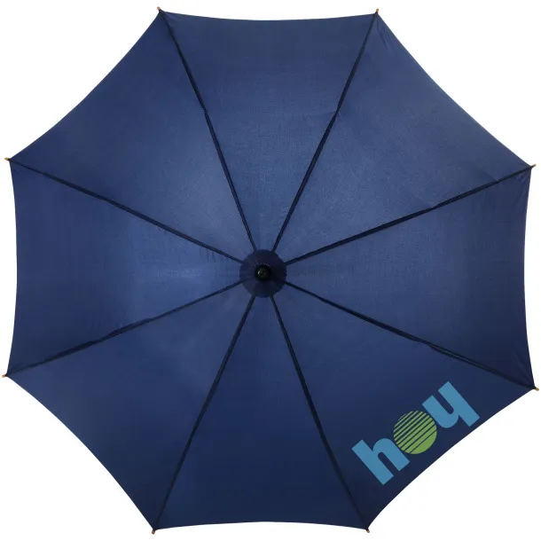 Kyle 23" auto open umbrella wooden shaft and handle - Unbranded Navy Blue