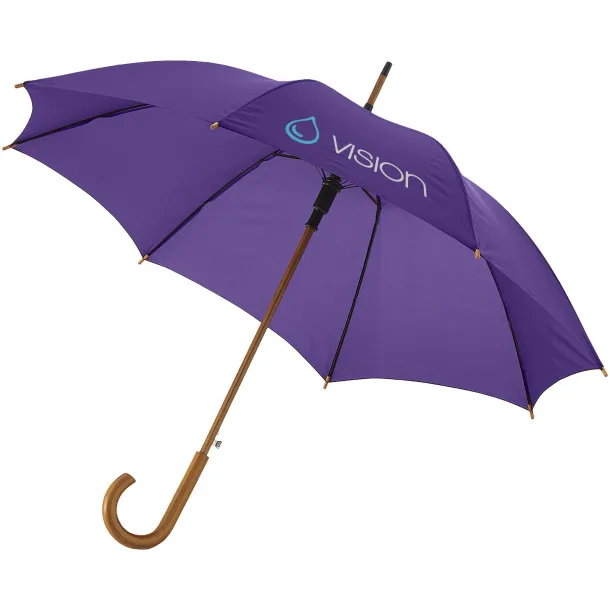 Kyle 23" auto open umbrella wooden shaft and handle - Unbranded Lavender