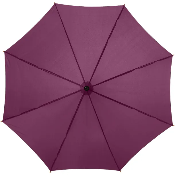 Kyle 23" auto open umbrella wooden shaft and handle - Unbranded Burgundy