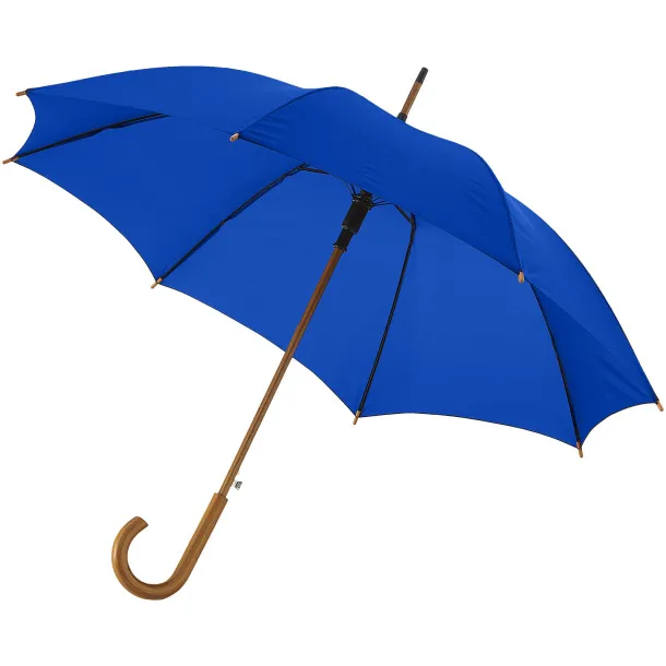 Kyle 23" auto open umbrella wooden shaft and handle - Unbranded Royal blue