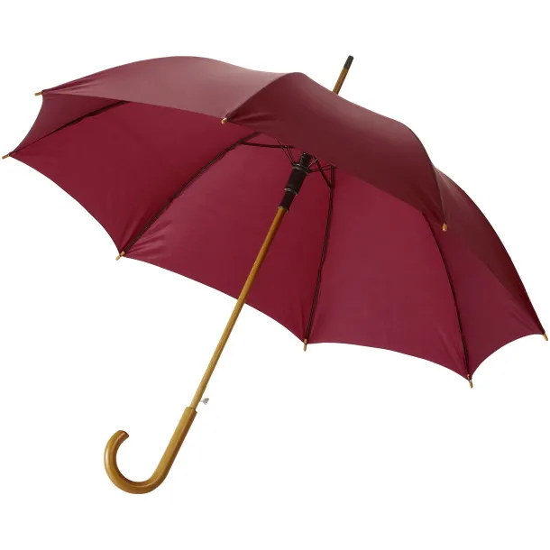 Kyle 23" auto open umbrella wooden shaft and handle Red