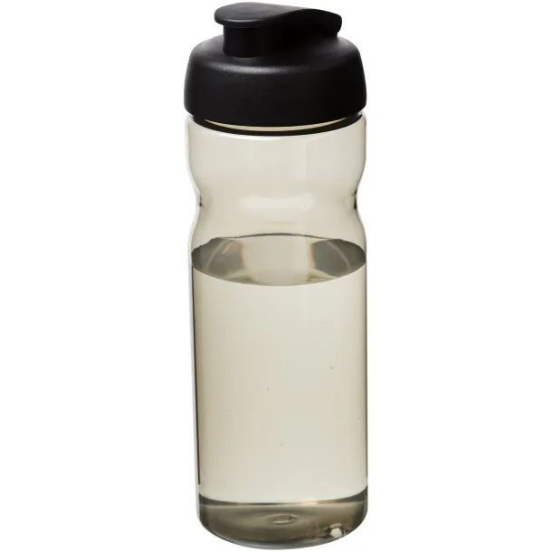 H2O Eco 650 ml flip lid sport bottle Charcoal Solid black