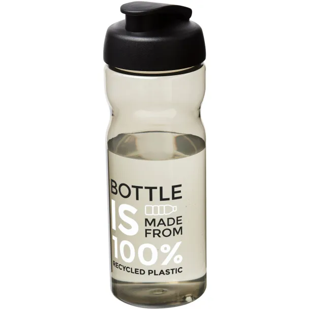 H2O Eco 650 ml flip lid sport bottle Charcoal Solid black