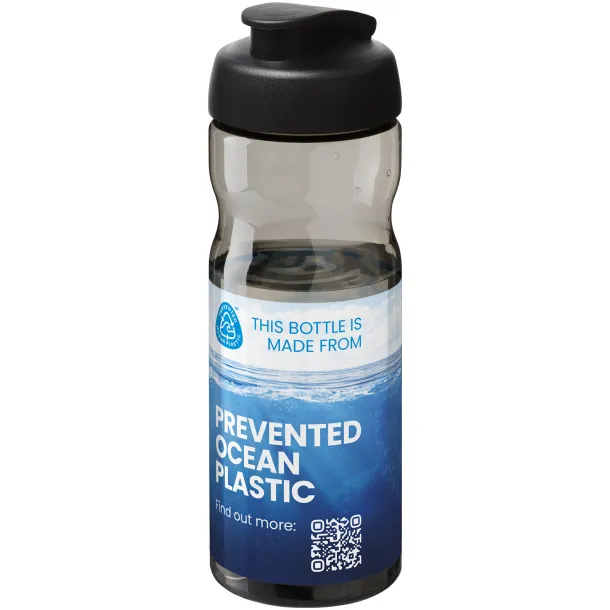 H2O Eco sportska boca s automatskim poklopcem, 650 ml Ugljen Crna