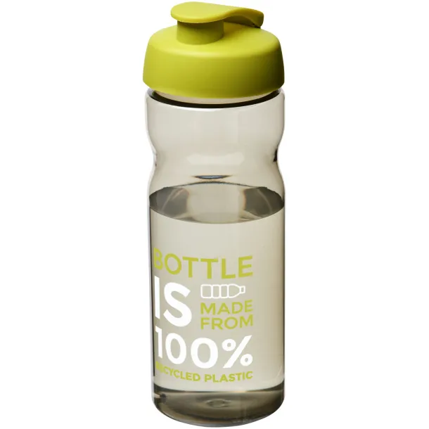 H2O Eco 650 ml flip lid sport bottle Charcoal Lime green