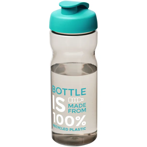 H2O Eco 650 ml flip lid sport bottle Charcoal Aqua