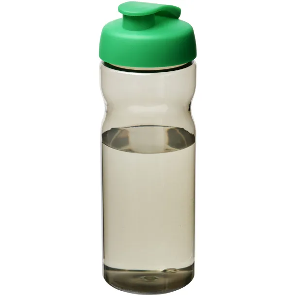 H2O Eco 650 ml flip lid sport bottle Charcoal Transparent green