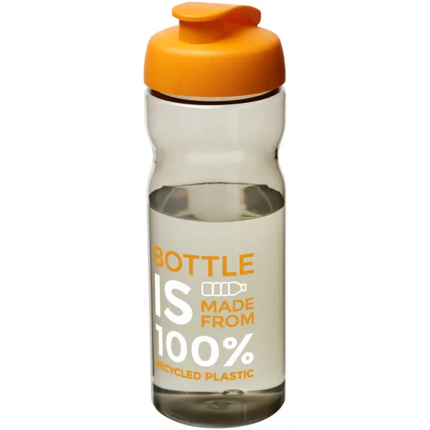 H2O Eco 650 ml flip lid sport bottle Charcoal Orange