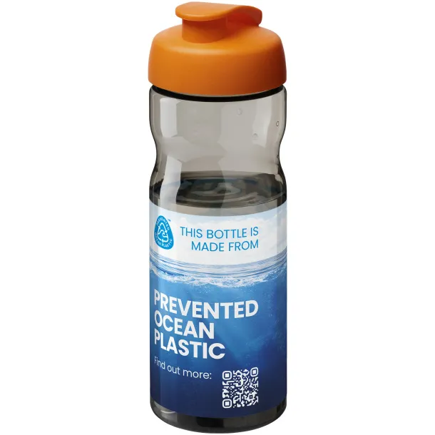 H2O Eco sportska boca s automatskim poklopcem, 650 ml - Unbranded Ugljen Narančasta