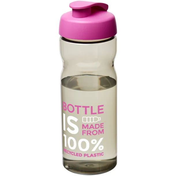 H2O Eco 650 ml flip lid sport bottle Charcoal Magenta