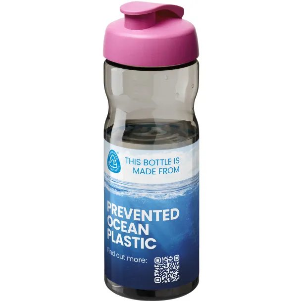 H2O Eco sportska boca s automatskim poklopcem, 650 ml Ugljen Magenta