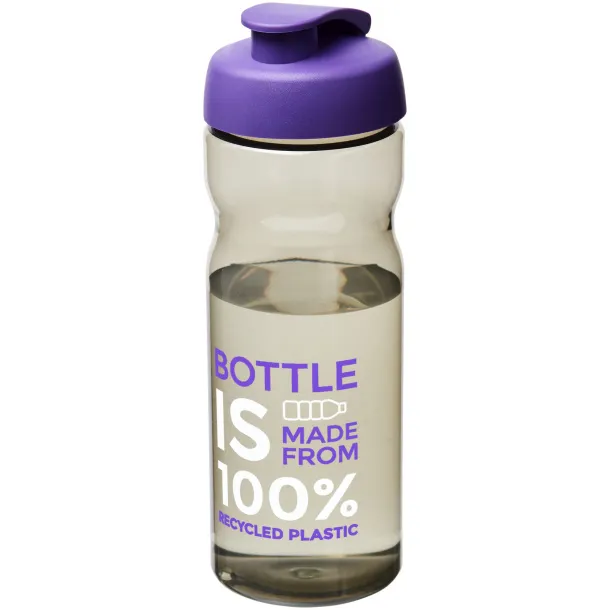 H2O Eco 650 ml flip lid sport bottle Charcoal Purple