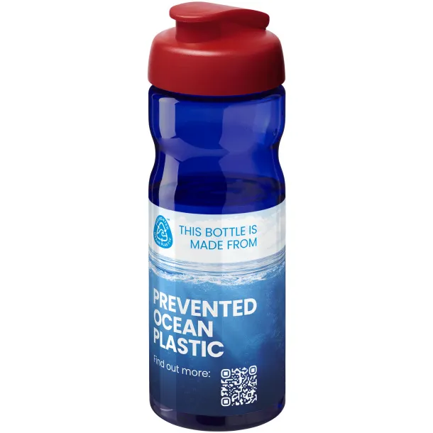 H2O Eco 650 ml flip lid sport bottle Royal blue Red