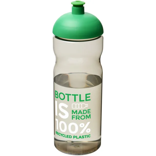 H2O Eco 650 ml dome lid sport bottle Charcoal Transparent green