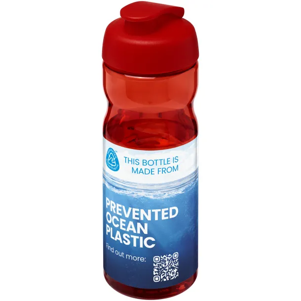 H2O Eco 650 ml flip lid sport bottle Red Red