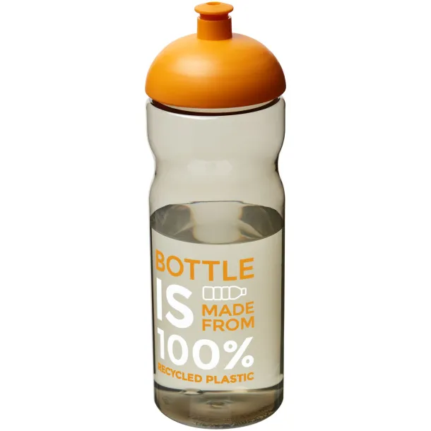 H2O Eco 650 ml dome lid sport bottle Charcoal Orange