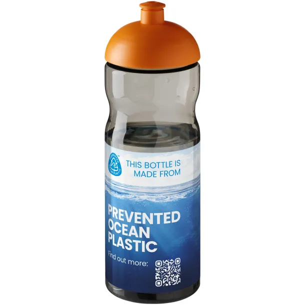 H2O Eco 650 ml dome lid sport bottle - Unbranded Charcoal Orange