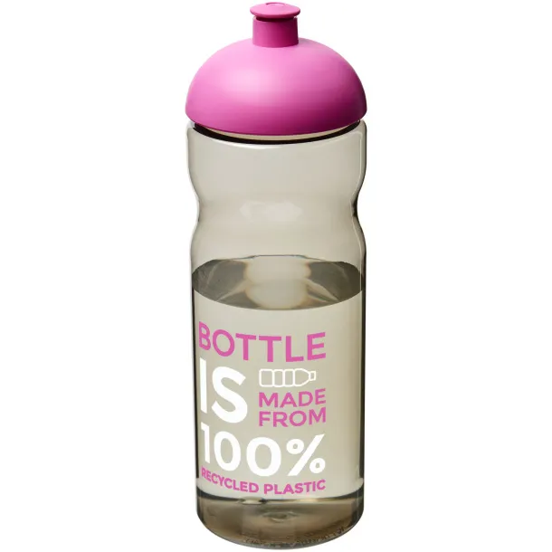 H2O Eco 650 ml dome lid sport bottle Charcoal Magenta