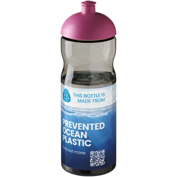 H2O Eco 650 ml dome lid sport bottle Charcoal Magenta