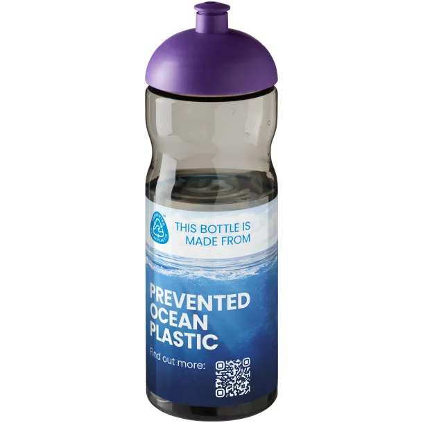 H2O Eco 650 ml dome lid sport bottle Charcoal Purple