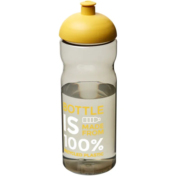 H2O Eco 650 ml dome lid sport bottle Charcoal Yellow