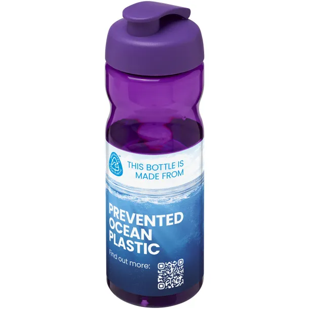 H2O Eco 650 ml flip lid sport bottle Purple Purple