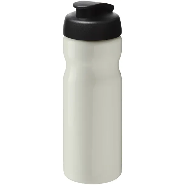 H2O Eco 650 ml flip lid sport bottle Ivory white Solid black