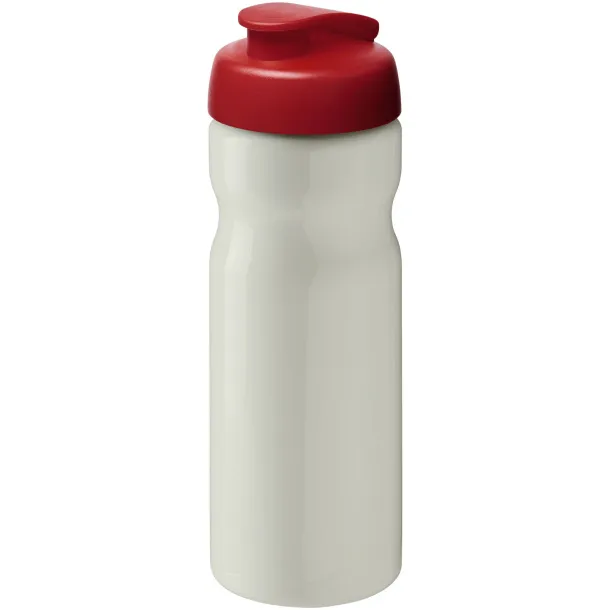 H2O Eco 650 ml flip lid sport bottle - Unbranded Ivory white Red