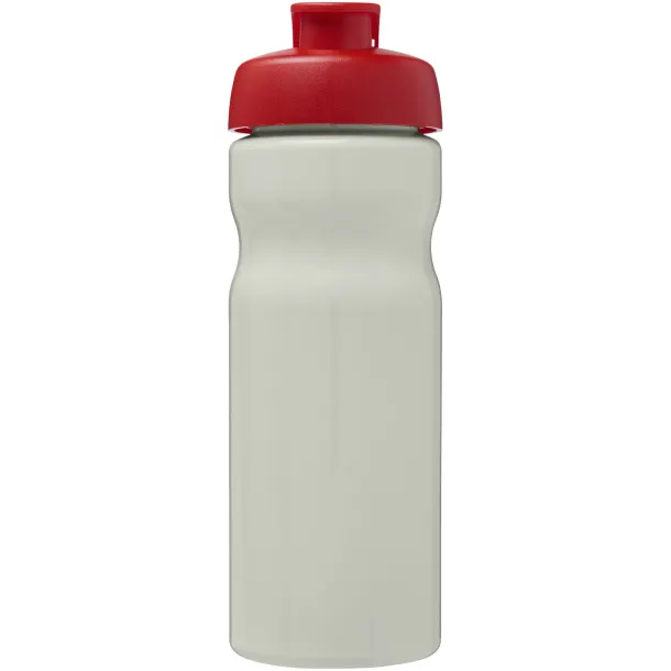 H2O Eco 650 ml flip lid sport bottle Off white Red