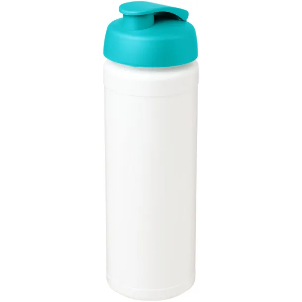 Baseline® Plus grip 750 ml flip lid sport bottle - Unbranded White Aqua