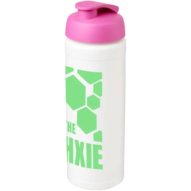 Baseline® Plus grip 750 ml flip lid sport bottle - Unbranded White Transparent pink