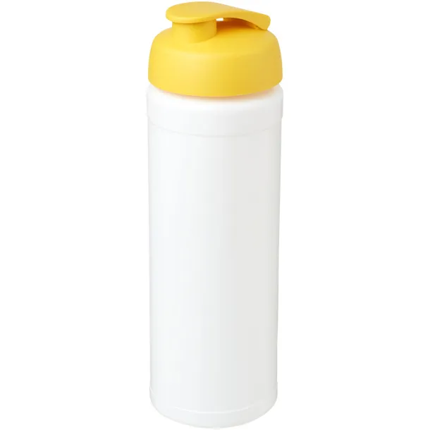 Baseline® Plus grip 750 ml flip lid sport bottle - Unbranded White Yellow