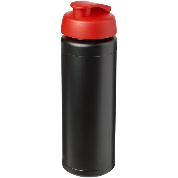 Baseline® Plus grip 750 ml flip lid sport bottle Solid black Red