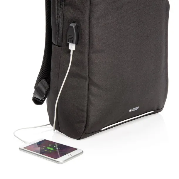  Swiss Peak AWARE™ RFID i USB ruksak za laptop, 15,6" - Swiss Peak Crna
