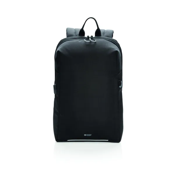  Swiss Peak AWARE™ RFID and USB laptop backpack - Swiss Peak Black 