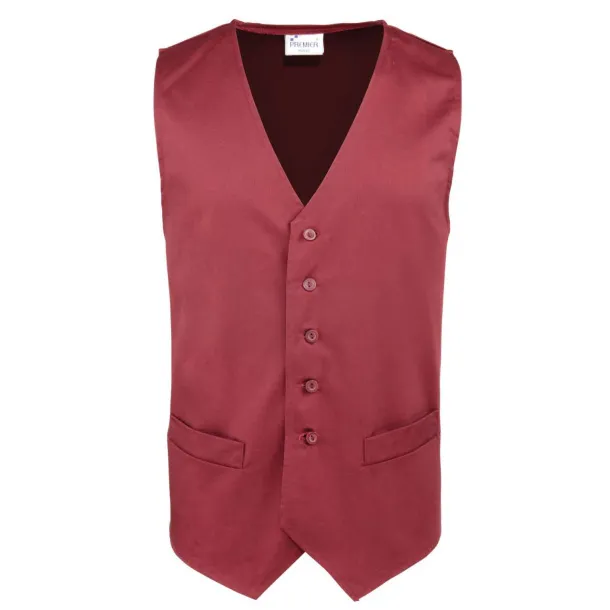  MEN’S HOSPITALITY WAISTCOAT - Premier Burgundy
