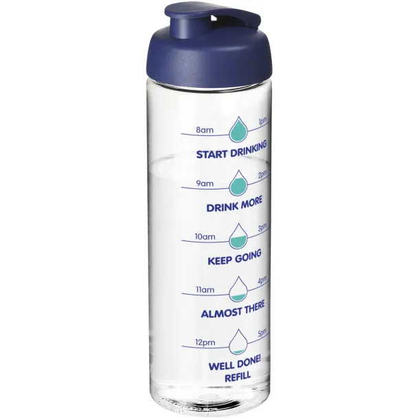 H2O Vibe 850 ml flip lid sport bottle - Unbranded White Blue