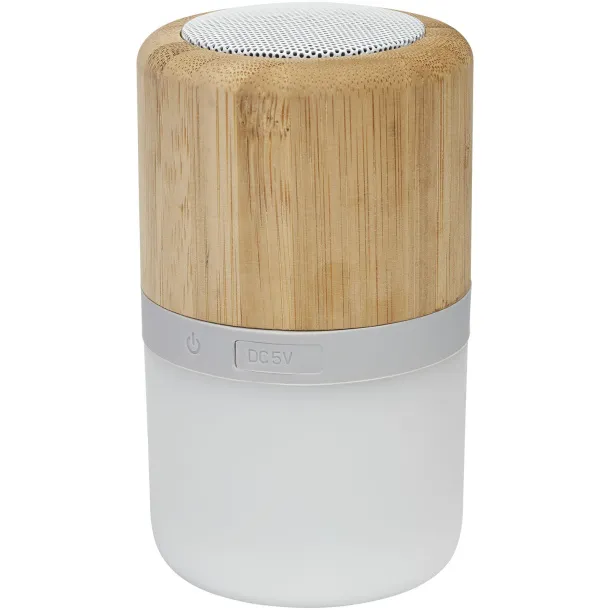 Aurea bamboo Bluetooth® speaker with light Natural