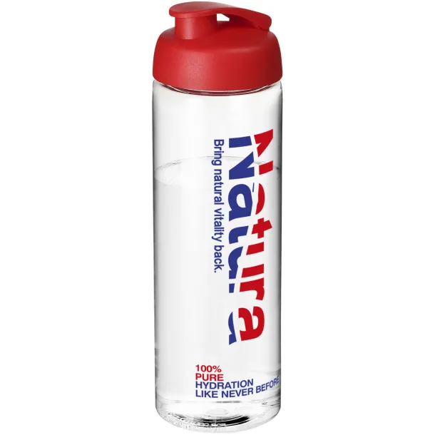 H2O Vibe 850 ml flip lid sport bottle White Red