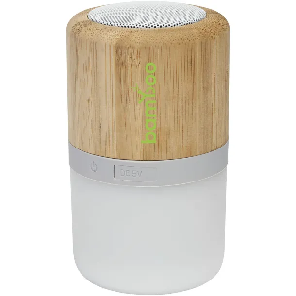 Aurea bamboo Bluetooth® speaker with light Natural