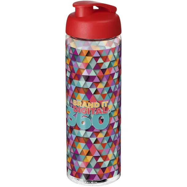 H2O Vibe 850 ml flip lid sport bottle - Unbranded White Red