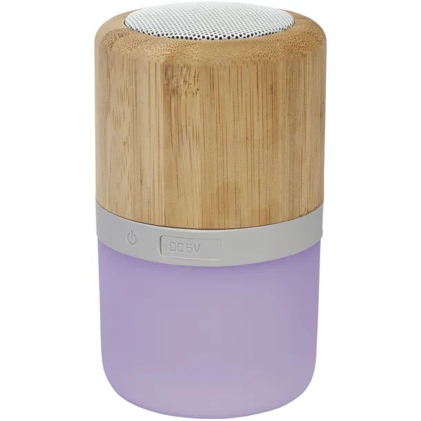 Aurea bamboo Bluetooth® speaker with light Natural