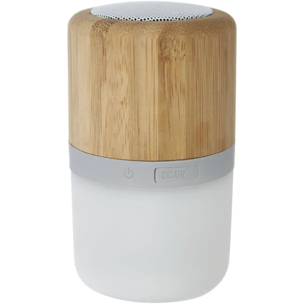 Aurea bamboo Bluetooth® speaker with light Natural