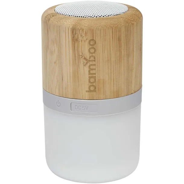 Aurea bamboo Bluetooth® speaker with light Natural