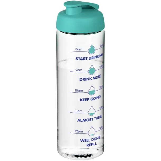 H2O Vibe 850 ml flip lid sport bottle - Unbranded White Aqua blue