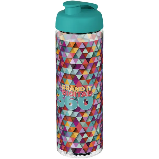 H2O Vibe 850 ml flip lid sport bottle - Unbranded White Aqua blue