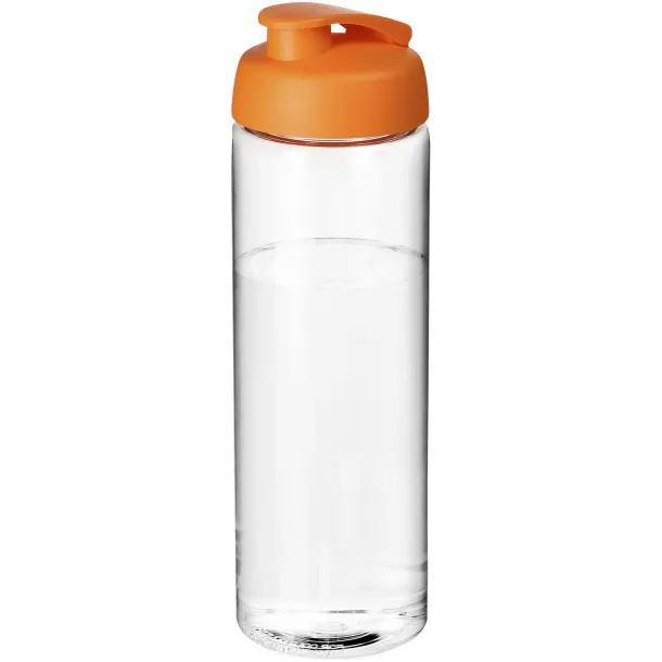 H2O Vibe 850 ml flip lid sport bottle - Unbranded White Orange