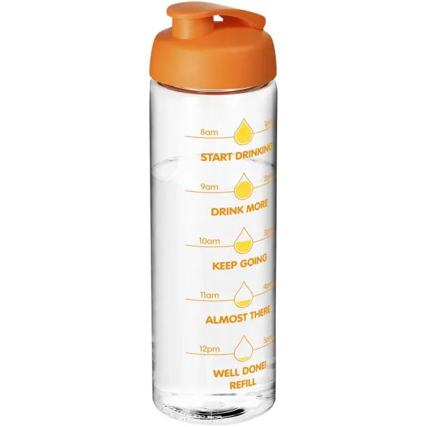 H2O Vibe 850 ml flip lid sport bottle White Orange