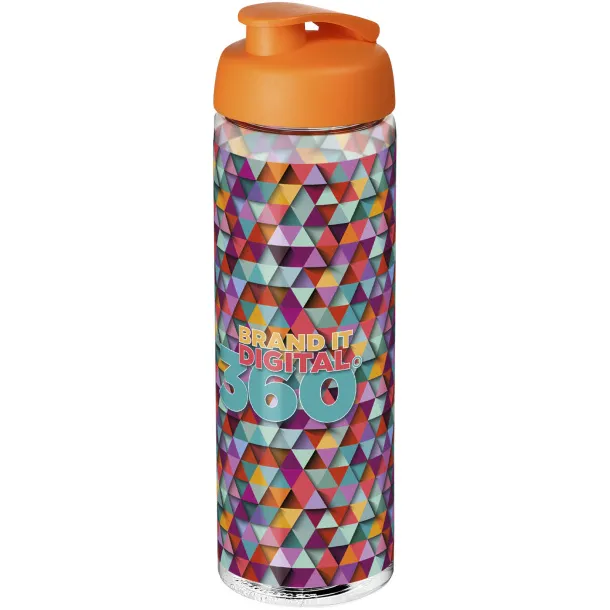 H2O Vibe 850 ml flip lid sport bottle - Unbranded White Orange