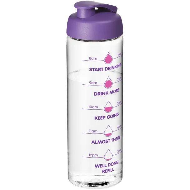 H2O Vibe 850 ml flip lid sport bottle - Unbranded White Purple